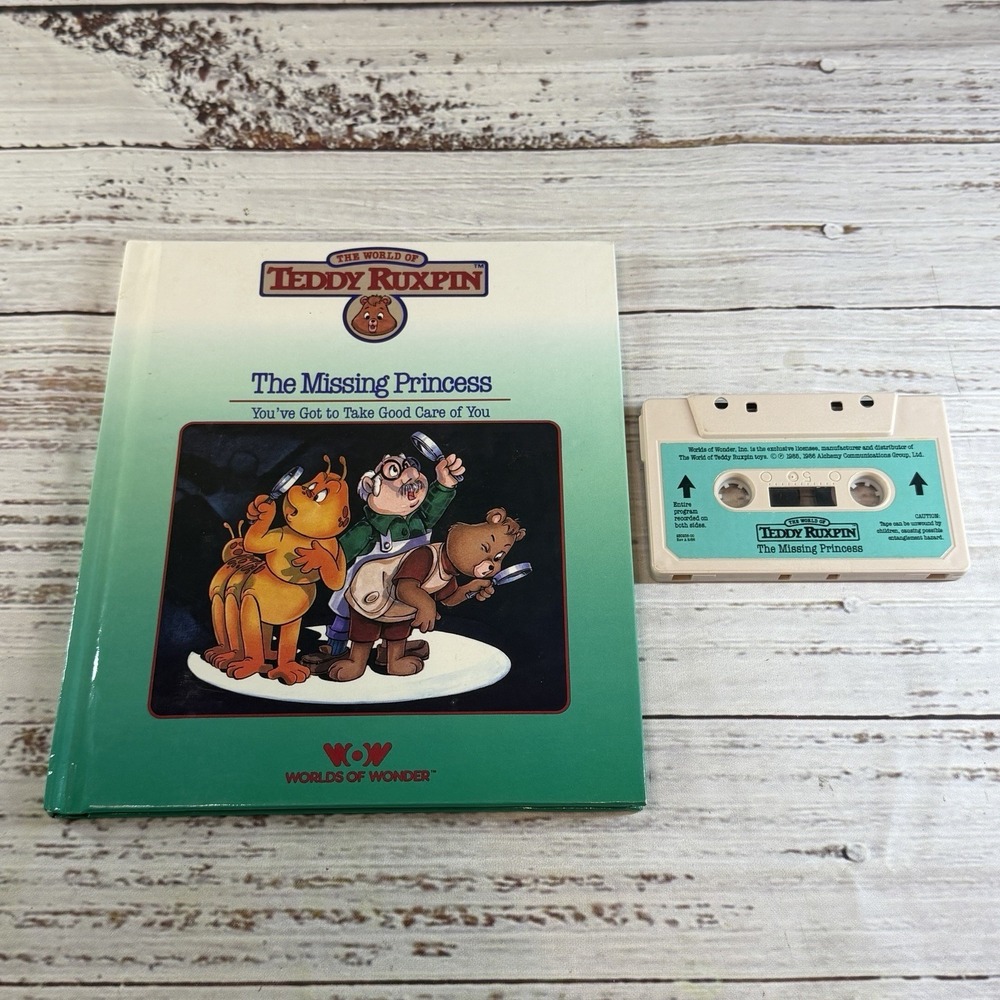 Vintage Teddy Ruxpin The Missing Princess Book And Cassette Tape